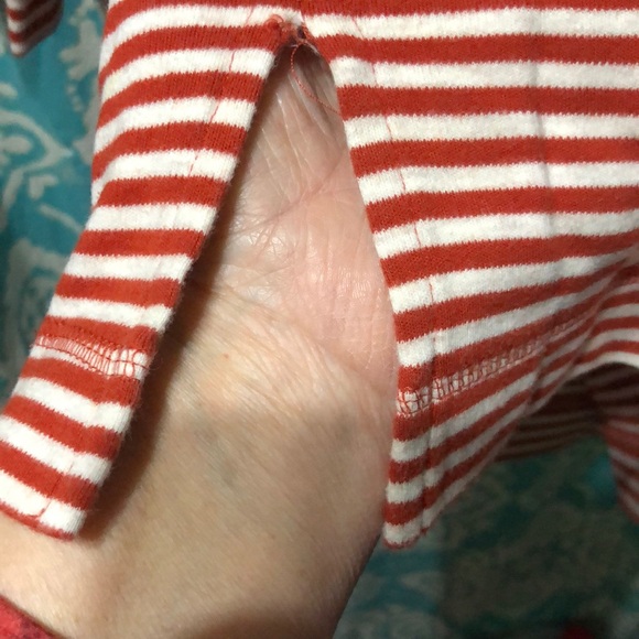 Rust and White Striped Women's‎ Top - Picture 2 of 5